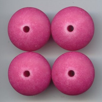 (image for) FUCHSIA WASHED 12X26MM ROUND SPACER DISC BEADS - Lot of 12