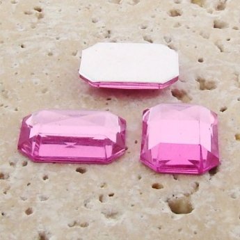 Rose Jewel Faceted- 40x30mm. Octagon Cabochons - Lots of 12