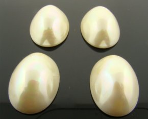 25X18MM CULTURA RAINBOW HIGH PEARL OVAL CABOCHON - Lot of 12