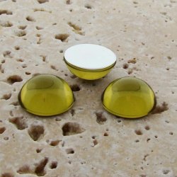 Olivine Jewel - 25mm Round Domed Cabochons - Lots of 72