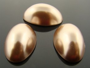 25X16MM BRONZE HIGH DOME PEARL OVAL CABOCHONS - Lot of 72