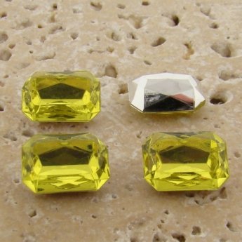 Lime Jonquil Jewel -14x10mm Octagon Faceted Gem Jewel-Lot of 144