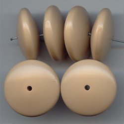 LT MOCCA 10X26MM SPACER DISC BEADS - Lot of 12