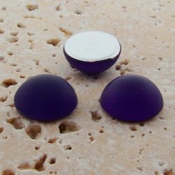 Amethyst Matte Frosted - 9mm Round Domed Cabochons - Lots of 144