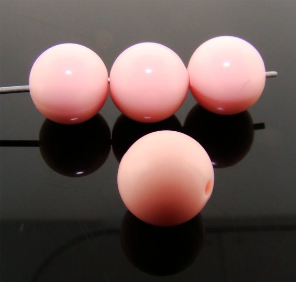 (image for) ANGEL SKIN 10MM SMOOTH ROUND BEADS - Lot of 12