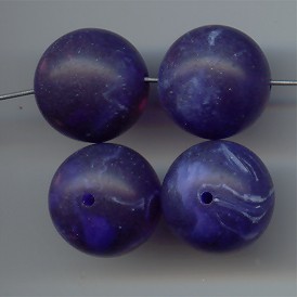 (image for) LAPIS MARBLE MATTE 18MM ROUND BEADS - Lot of 12