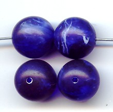 LAPIS MARBLE MATTE 14MM ROUND BEADS - Lot of 12