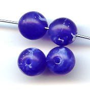 LAPIS MARBLE MATTE 10MM ROUND BEADS - Lot of 12