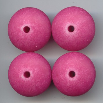 (image for) FUCHSIA WASHED 12X26MM ROUND SPACER DISC BEADS - Lot of 12