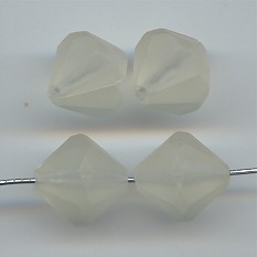 CRYSTAL MATTE 15MM BICONE FACETED BEADS - Lot of 12