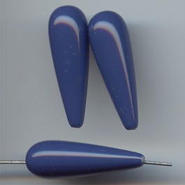 NAVY BLUE 30X10MM TEAR DROP BEADS - Lot of 12