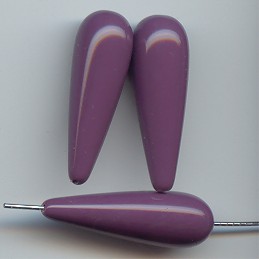 PLUM PURPLE 30X10MM TEAR DROP BEADS - Lot of 12