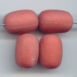 (image for) RUST MATTE 20X13MM OVAL BEADS - Lot of 12