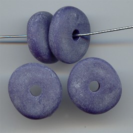 (image for) NAVY BLUE MATTE 6X20MM WAVY SPACER BEADS - Lot of 12