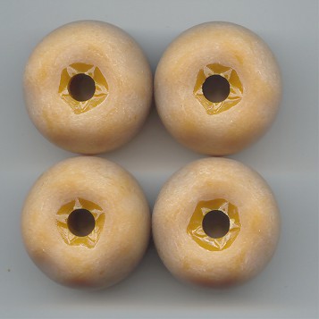 (image for) OCKER MATTE 21X26MM BAROQUE DONUT BEADS - Lot of 12