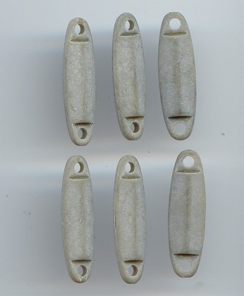 (image for) KHAKI MATTE 31X9MM OVAL DUAL HOLE FLAT BEADS - Lot of 12