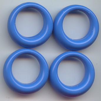 BLUE 27MM ROUND 1-HOLE PENDANTS - Lot of 12