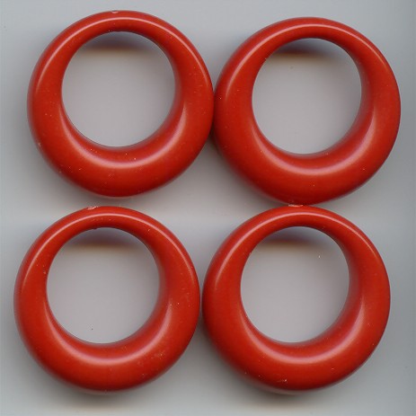 (image for) RED 36MM ROUND 1-HOLE PENDANTS - Lot of 12