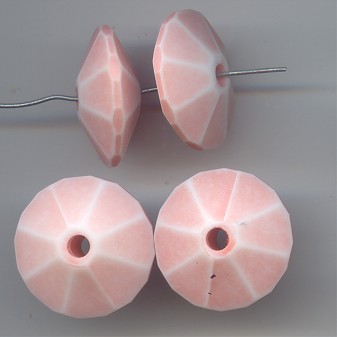 (image for) ANGEL SKIN WASH 10X24MM FACETED DISC BEADS - Lot of 12