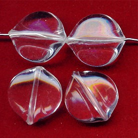 (image for) CRYSTAL 20X18MM FLAT POD BEADS - Lot of 12