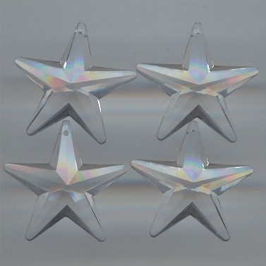 (image for) CRYSTAL 30MM MULTI FACETED STAR PENDANTS - Lot of 12