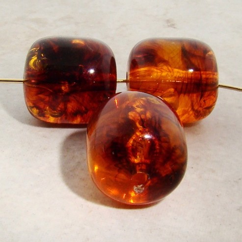 (image for) TORTOISE 18X16MM BARREL BEADS - Lot of 12