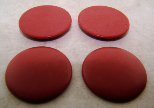 (image for) 28mm. RUST MATTE ROUND CABOCHONS - Lot of 36