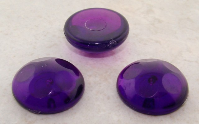 (image for) 25mm. AMETHYST DOTTED ROUND CABOCHONS - Lot of 36