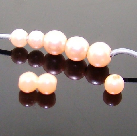 (image for) PEACH 4MM ROUND SMOOTH JAPANESE PEARLS - Lot of 375