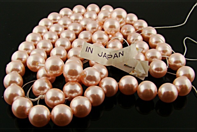 (image for) PINK 10MM ROUND SMOOTH JAPANESE PEARLS - Lot of 78