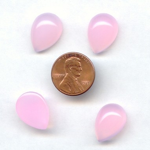 (image for) Pink Moonstone - 18x13mm. Pear Domed Cabochons - Lots of 24