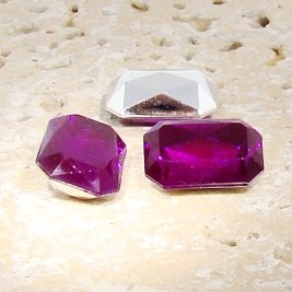 Fuchsia - 14x10mm. Octagon Faceted Gem Jewels - Lots of 144