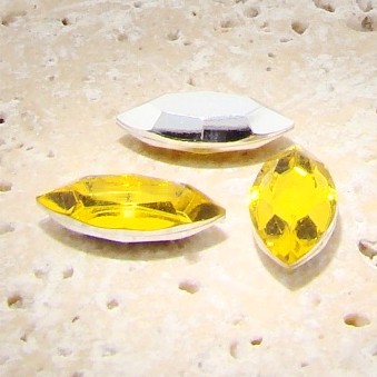 (image for) Jonquil Jewel - 15x7mm. Navette Faceted Gem Jewels - Lots of 144