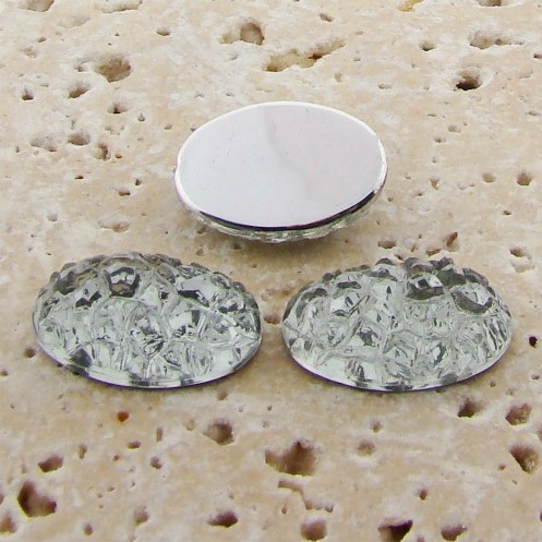 (image for) Black Diamond Baroque - 18x13mm. Oval Cabochons - Lots of 144