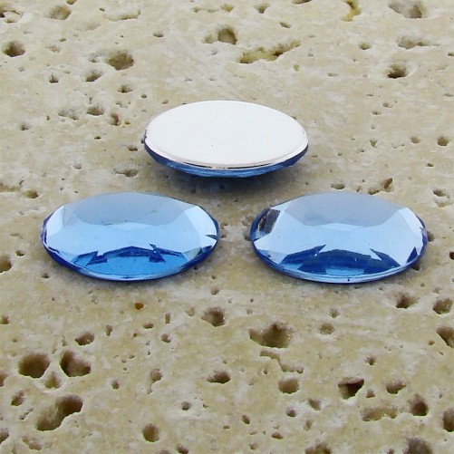 (image for) Light Sapphire Faceted - 18x13mm. Oval Cabochons - Lots of 144