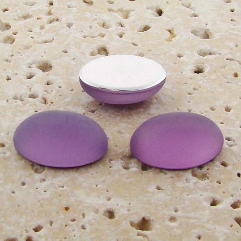 (image for) Light Amethyst Frosted - 40x30mm. Oval Cabochons - Lots of 12