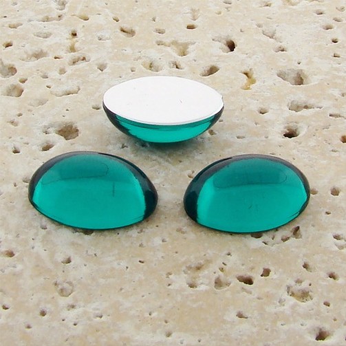 (image for) Teal Jewel - 8x6mm. Oval Domed Cabochons - Lots of 144
