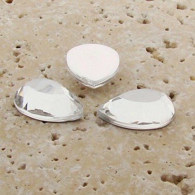 (image for) Crystal Jewel Faceted - 18x13mm. Pear Cabochons - Lots of 144