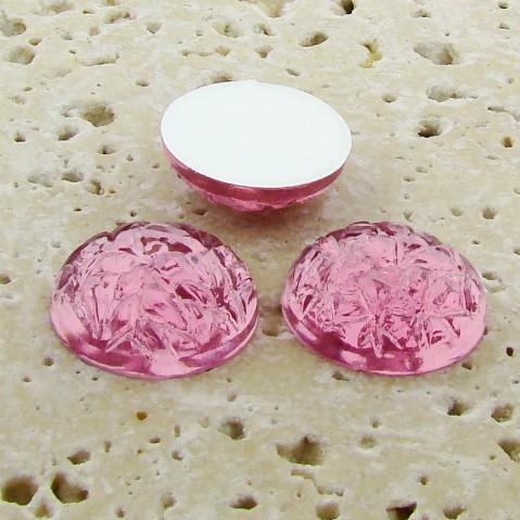 (image for) Rose Jewel Baroque Domed - 18mm. Cabochons - Lots of 144
