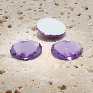 (image for) Light Amethyst Multi Faceted - 11mm Round Cabochons - Lot of 144
