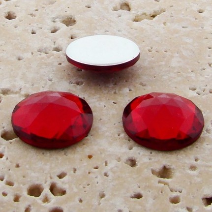 (image for) Ruby Jewel Multi Faceted - 11mm. Round Cabochons - Lots of 144