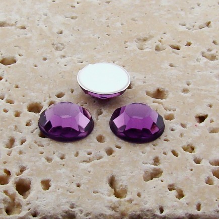 (image for) Light Amethyst Faceted - 5mm Round Cabochons - Lots of 144