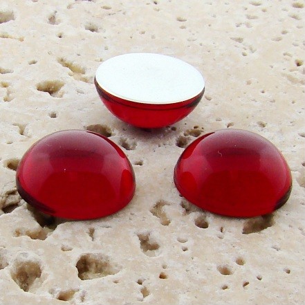 (image for) Ruby Jewel - 5mm. Round Domed Cabochons - Lots of 144