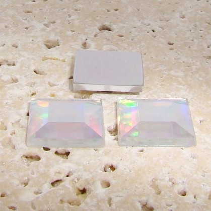(image for) Crystal AB Jewel Faceted - 8mm. Square Cabochons - Lots of 144