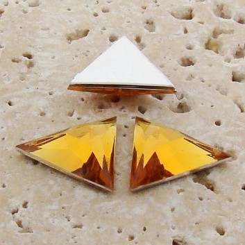 (image for) Madeira Topaz Facet - 18x18mm Triangle Cabochons - Lots of 144