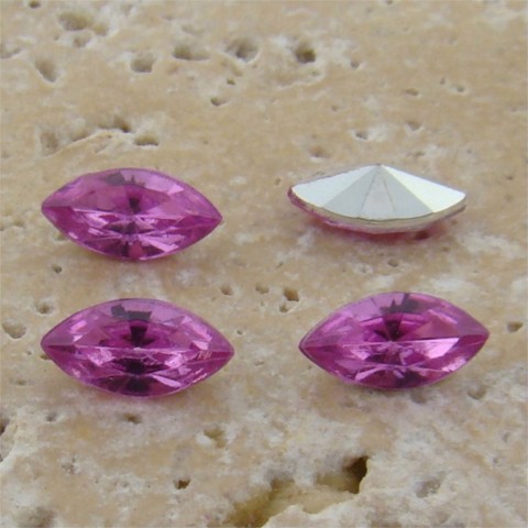 (image for) Rose Jewel - 10x5mm. Navette Faceted Gem Jewels - Lots of 144