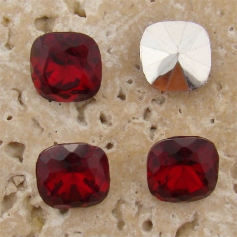 (image for) Ruby Jewel - 12x12mm Square Cushion Faceted Jewels - Lots of 144