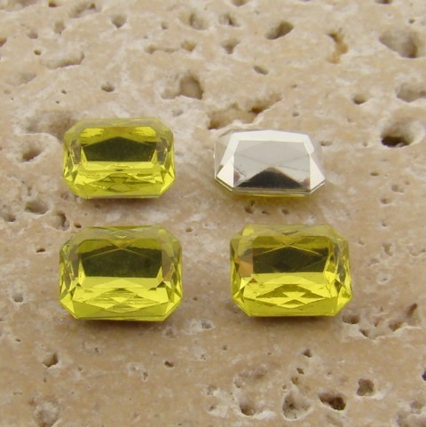 (image for) Lime Jonquil Jewel -10x8mm Octagon Faceted Gem Jewel- Lot of 144