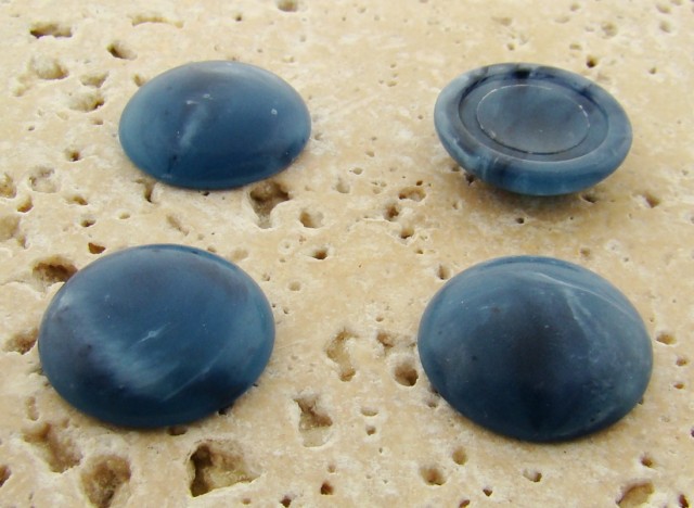 (image for) 18mm. CAPRI MATTE MARBLE ROUND CABOCHONS - Lot of 48
