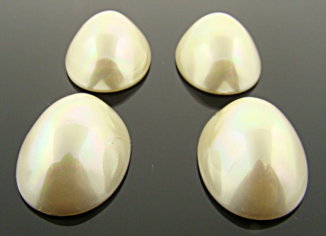 10 Piece Set Oval Labradorite Cabochons 5x3mm Natural Rainbow Effect Gemstones